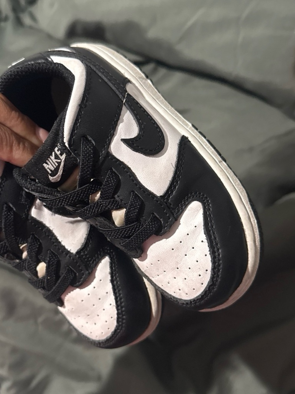 Nike Kids Black and White Low-Top Sneakers